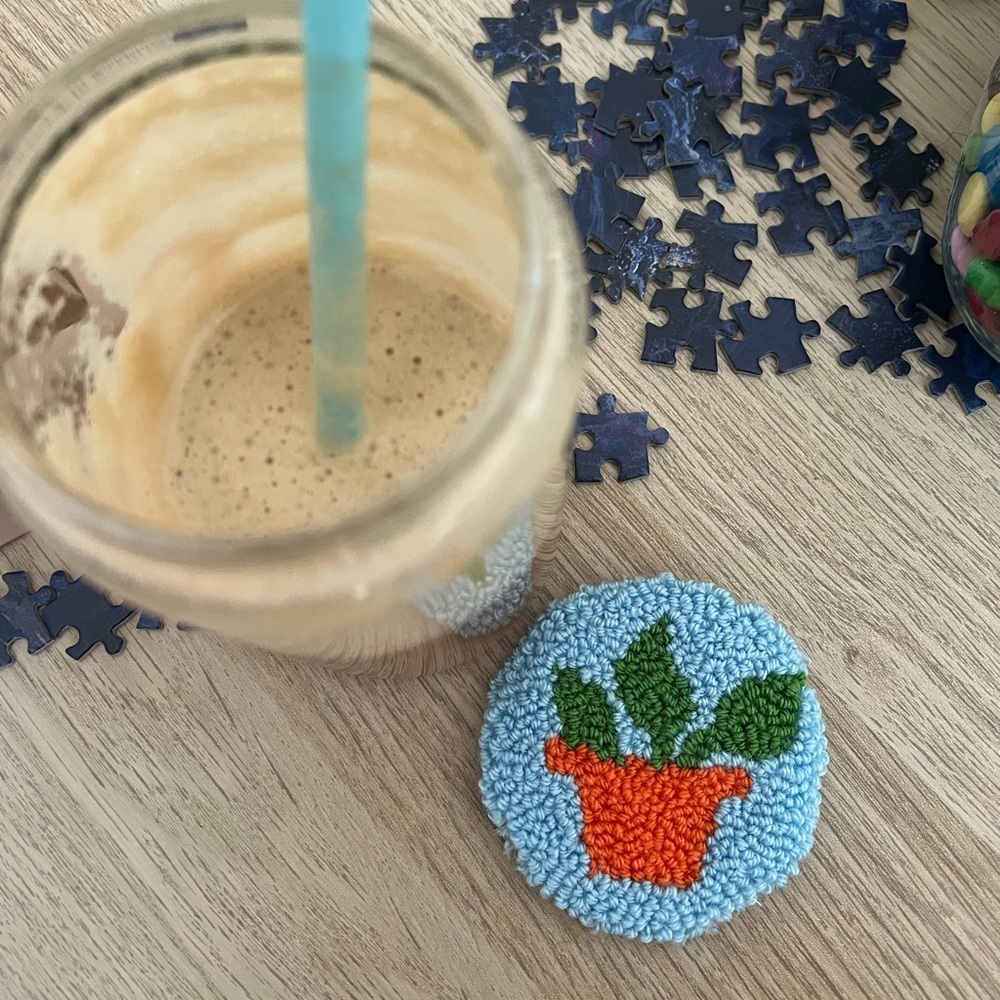 Plant Girl Car Coaster (set of two)
